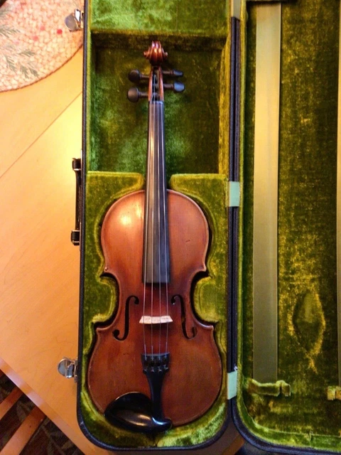 Violin 4/4 German labeled “Gagliano” c.1900 Spruce top, maple back piezo pickup