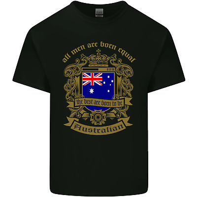 All Men Are Born Equal Australian Australia Mens Cotton T-Shirt Tee Top