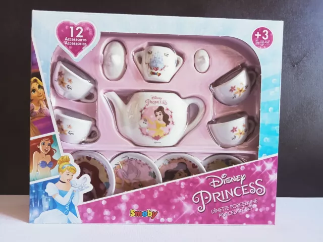 Jouet Dinette Enfant en Porcelaine Disney Princesses Smoby 12 Accessoires