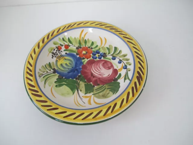 Wandteller - Zierteller aus Keramik Handbemalt Blumen *1*
