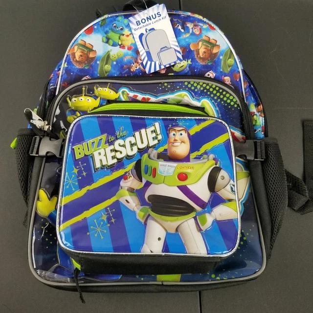 DISNEY TOY STORY Boys Backpack Book Bag Lunch Box SET School Kids Buzz