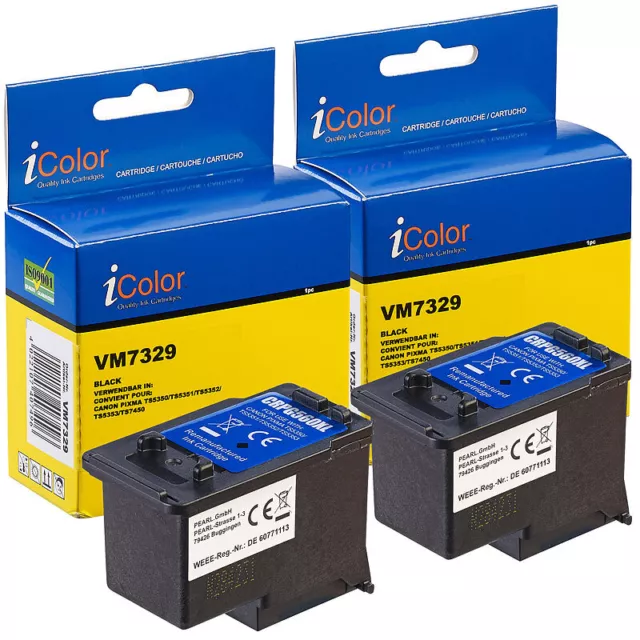 iColor 2er-Set Tintenpatronen für Canon (ersetzt Canon PG560XL), black