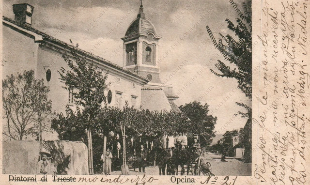 1904 OPCINA Opicina Dintorni di Trieste altopiano Carso Cartolina animata
