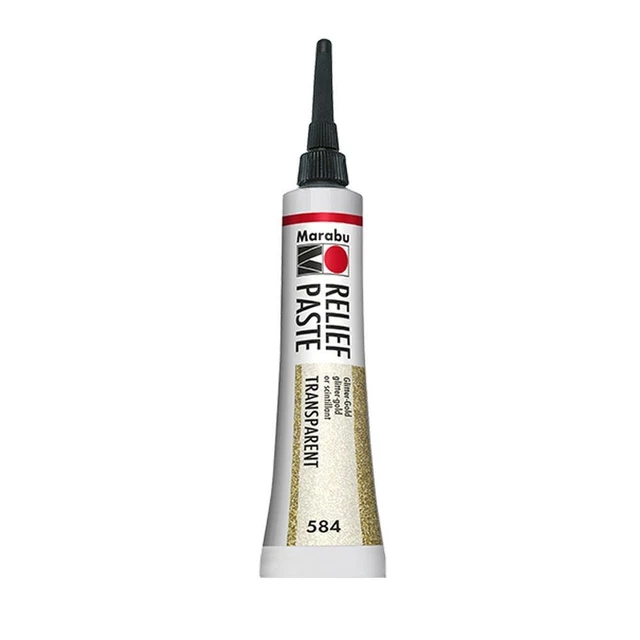 Pasta per Rilievo Glitter Oro Trasparente Colore per vetro e porcellana Stafil