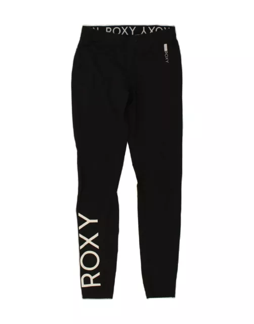 ROXY Womens Graphic Leggings UK 8 Small Black Polyester BC96