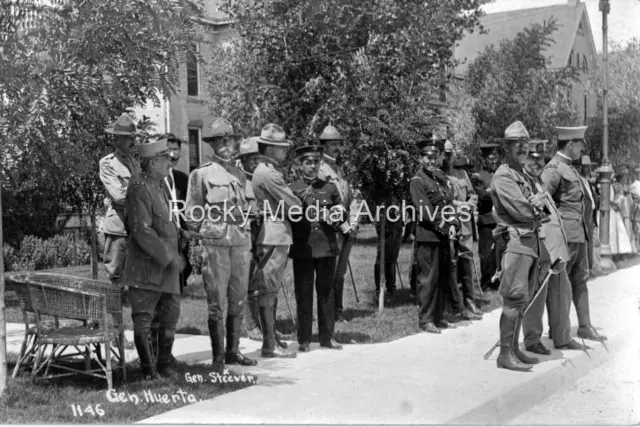 Ypl-94 General Huerta & Other Generals, Mexican Revolution, Mexico. Photo