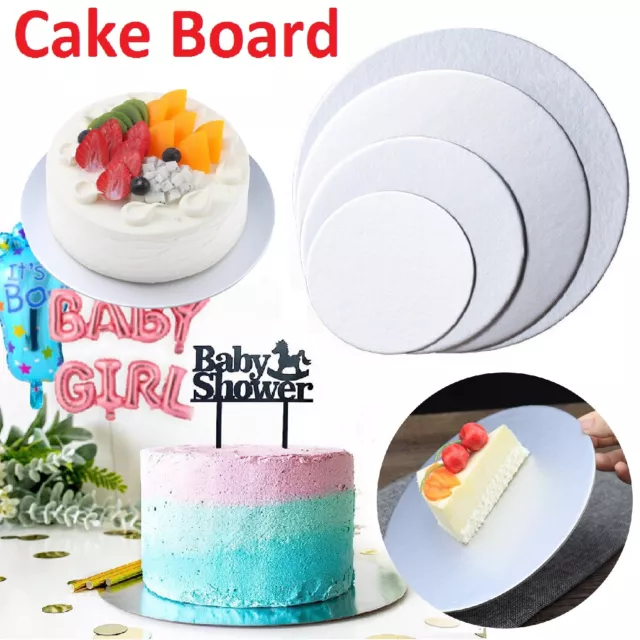 Cake Board Silver Round Thick Cake Cardboard Party Wedding Favour Cake Boards AU