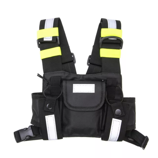 Adjustable Vest Rig Bag Backpack Pocket Radio Chest Harness Pack Walkie Talkie