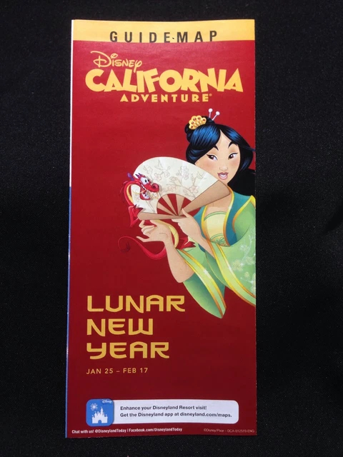 DISNEYLAND CALIFORNIA ADVENTURE Guide Map 2019 New Lunar New Year $4.25 - PicClick