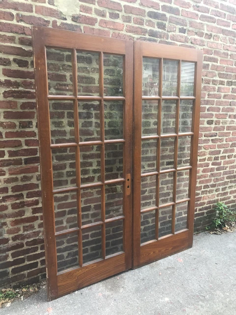 Pair of 30” Historic 15-Pane Interior French Doors 2