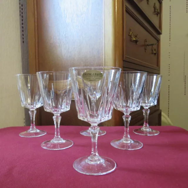 6 verres a vin blanc en cristal d arques modèle VERSAILLES 12 cl