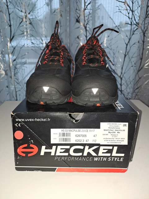 Heckel Arbeitsschuhe GR. 47 schwarz/rot S3