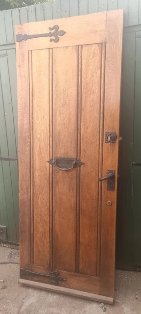 Reclaimed Oak Cottage Style Antique Arts And Crafts Exterior Front  Door