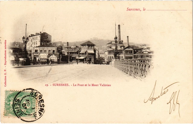 CPA Suresnes Le Pont et le Mont Valerien (1314805)
