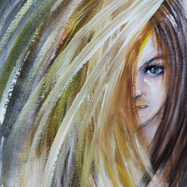 Femme de dos aux épaules nu • Peintures sur toile