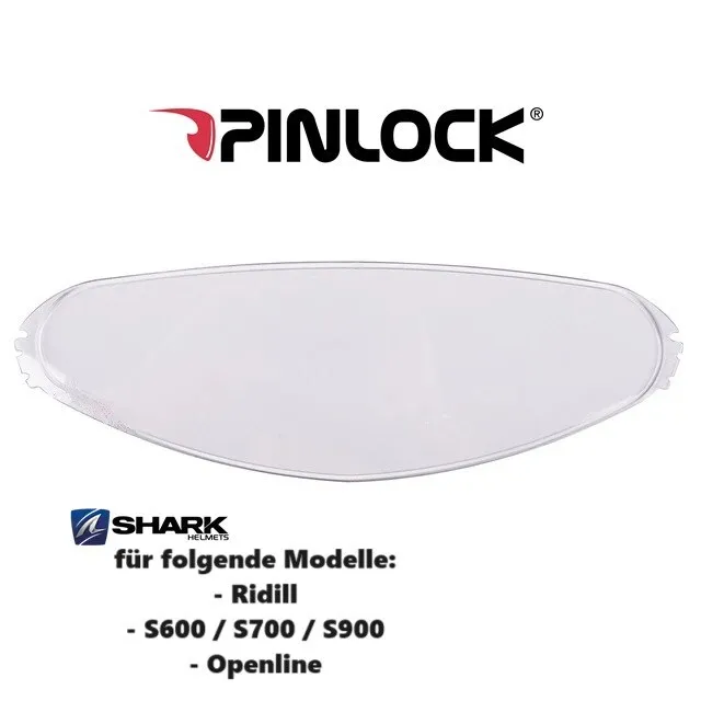 Pinlock Anti-Beschlag Scheibe für SHARK Helme Ridill, S600, S700, S900, Openline