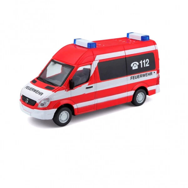 Siku 2113 - Camion Pompier Mercedes-Benz Sprinter 6x6 Échelle Amovible, Modèle 1:50 Métal/Plastique - Portes Ouvrantes