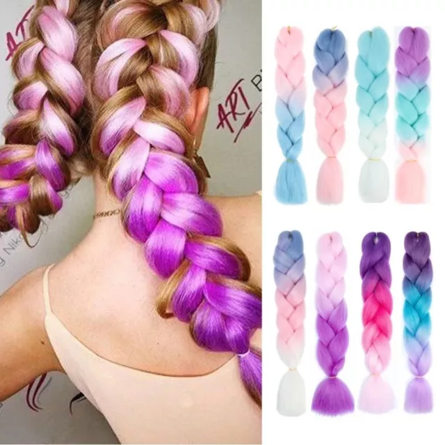 Ombre Braiding Hair Extension Synthetic Women DIY Hair Braids  Women