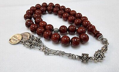 HQ Handmade Sandalous Bakelite Islamic Prayer Rosary 35 Beads Tasbih #MTH012 11