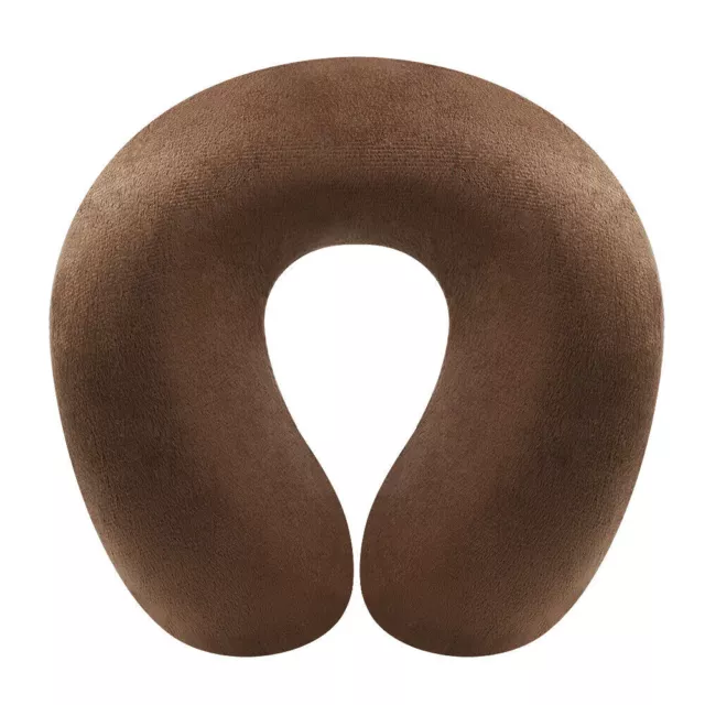 Memory Foam U Shaped Travel Sleep Pillow Neck Support Head Back Cushion Brown US