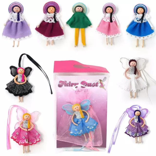 Fair Trade Wishing Fairies Cute Little Hanging Fairy Worry Doll Ribbon Gift Bag