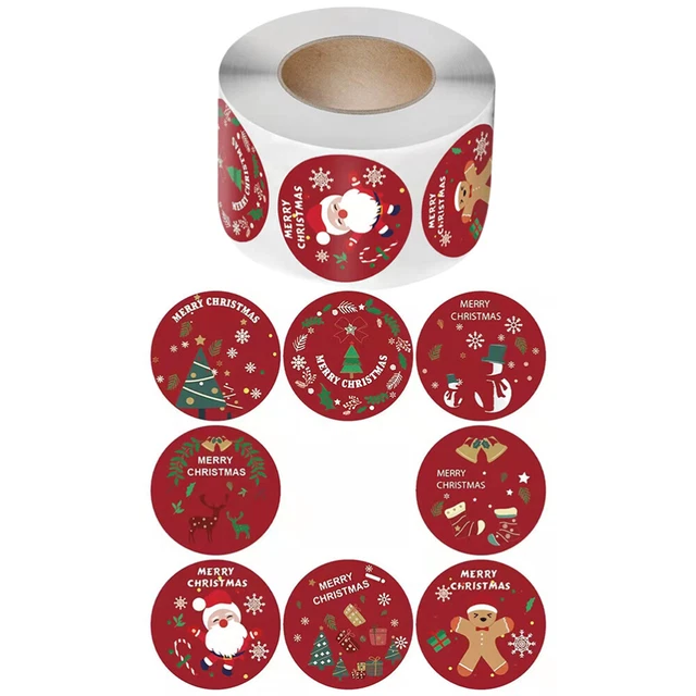 4 rotoli etichette sigillanti regalo adesivi sigillanti scatola