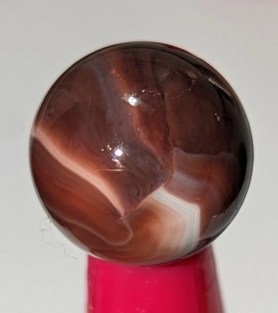 * Mint* RARE Akro 'Unique' brown thrasher Vintage Marble. 21/32"