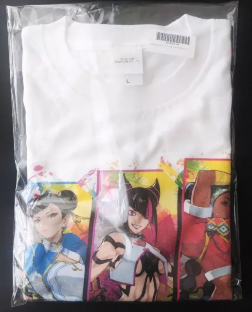 Street Fighter 6 X CAPCOM Chun Li Kimberly Julie T-Shirt L Size JAPAN