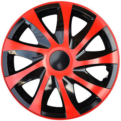 15'' Hubcaps Wheel Covers Trims 15 inch 4 PCS Car Black ABS Plastic Steel Rings