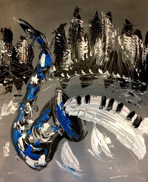 NEW YORK CITY Abstract Pop Art Painting Original Oil  Canvas Gallery   45