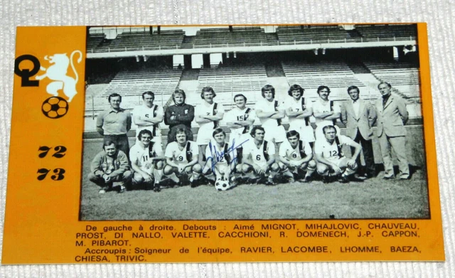 Collection Télé Poche - Page Olympique Lyonnais Saison 1971/1972 - Vintage