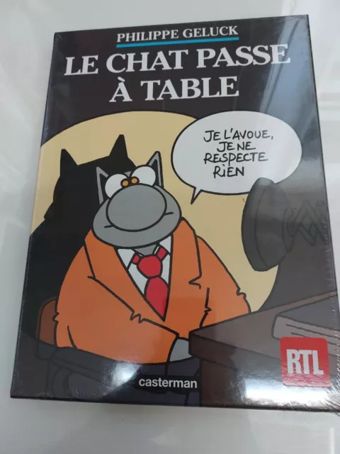 coffret 2 bd   le chat passe à table  neuf    sous cello