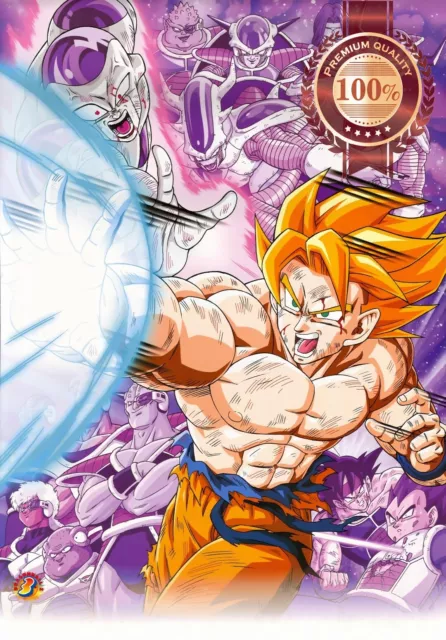 Goku Fighting Frieza Dragonball Z Vegeta  Wall Art Print Premium Poster