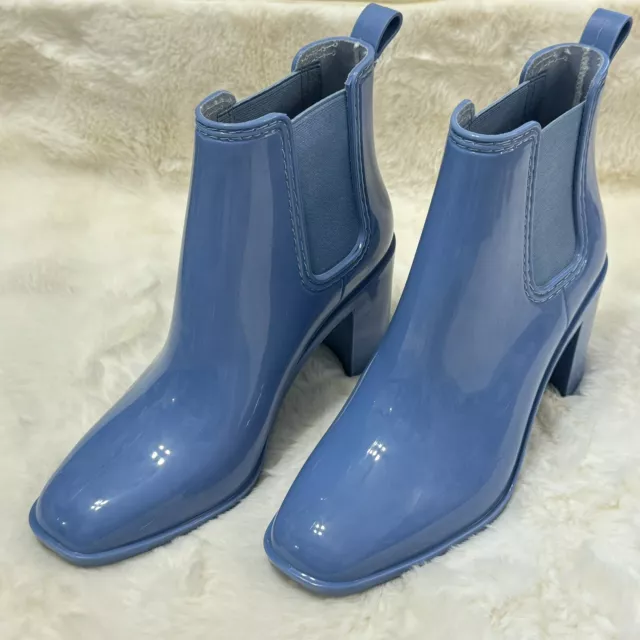 JEFFREY CAMPBELL HURRICANE Clear Rain Boot Size 8M Blue 28.95 PicClick