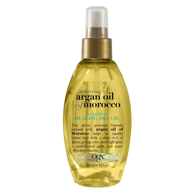 OGX Renewing + Argan Oil Morocco Healing Dry Hair Spray Mist, Split Ends 4 Fl Oz