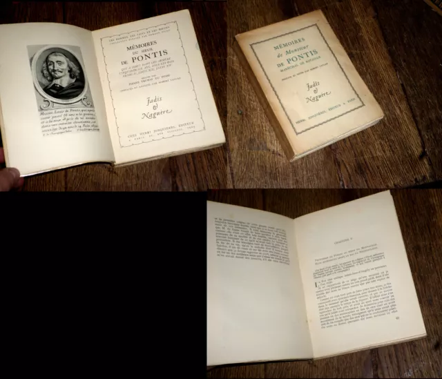 mémoires de M de Pontis maréchal de bataille Henri IV à Louis XIV 1929 sur vélin