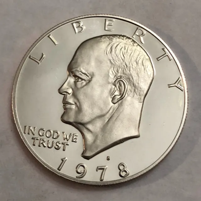 1978-S clad PROOF Eisenhower IKE dollar. (you get exact coin shown) #1