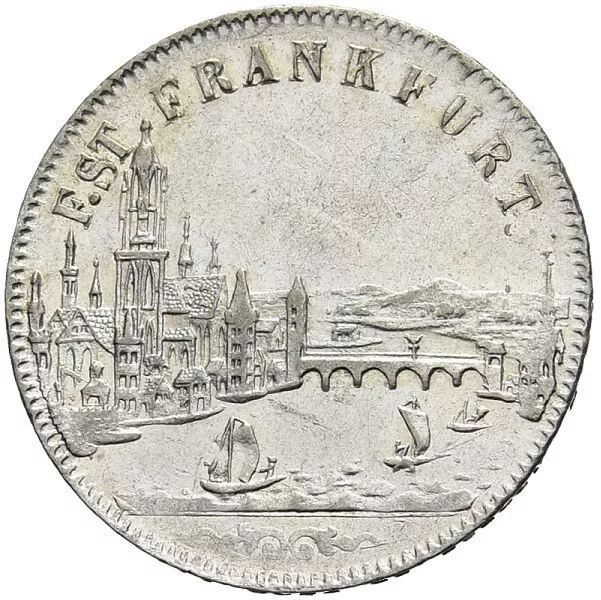 Frankfurt am Main, 6 Kreuzer 1853