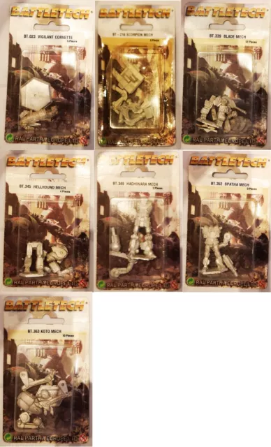 Ral Partha Europe Battletech - BT-023 BT-216 BT-339 20-349 20-363