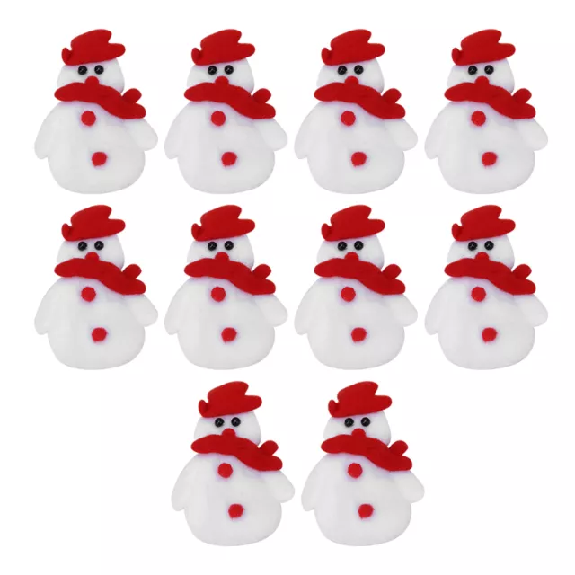 10 pz toppe vestiti tessuto non tessuto decorazione Babbo Natale (pupazzo di neve di Natale) ◑