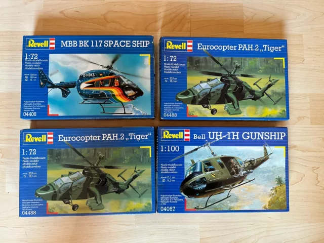 Revell Eurocopter 1:72 1/100 PAH Tiger UH 1H Bell Gunship Spaceship MBB Konvolut