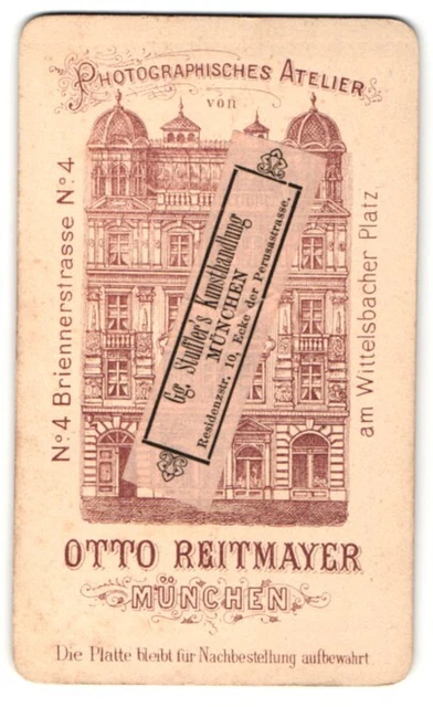 Fotografie Otto Reitmayer, München, Ansicht München, Foto-Atelier Briennerstras
