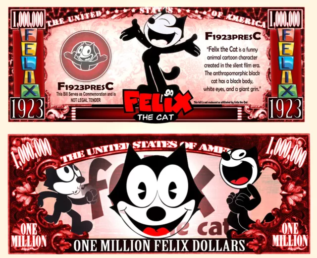 FELIX LE CHAT BILLET 1 MILLION DOLLAR US ! Collection Cartoon Comics The Cat bd