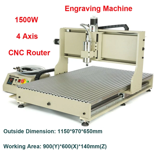 1500W 4 Axis 6090 CNC Router USB  Engraver 3D Engraving Carving Cutting Machine
