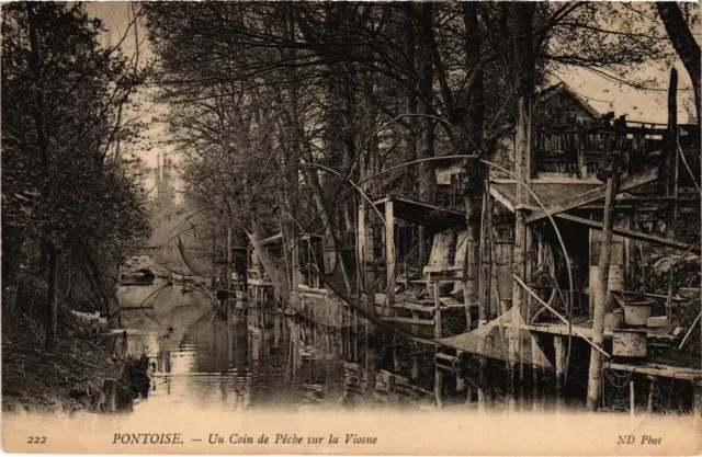 CPA Pontoise Un Coin de Peche s la Viosne FRANCE (1308586)