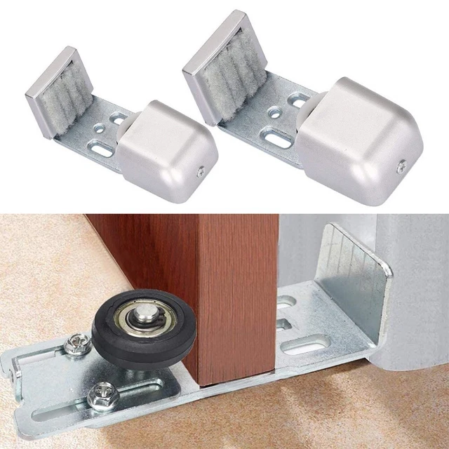 Adjustable Barn Door Floor Guide Roller Wall Mount Bottom Stay Sliding Hardware