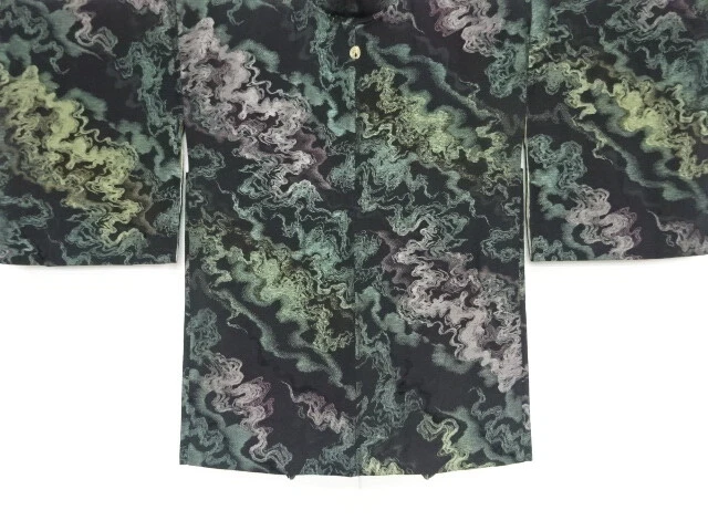 83377# Japanese Kimono / Antique Haori / Woven Haze