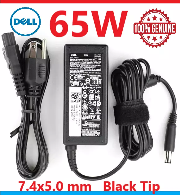 Genuine Dell E7250 E7440 E7450 E7470 PA-12  65W AC Adapter Charger 7.4x5.0mm Tip