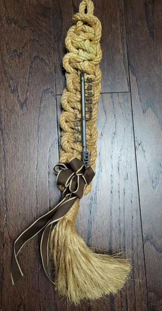 Macramé vintage con termómetro