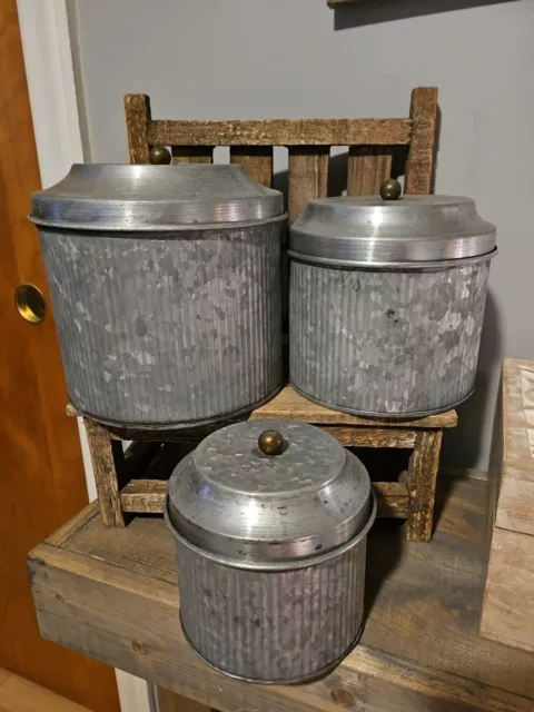 Metal Farmhouse Canister Set